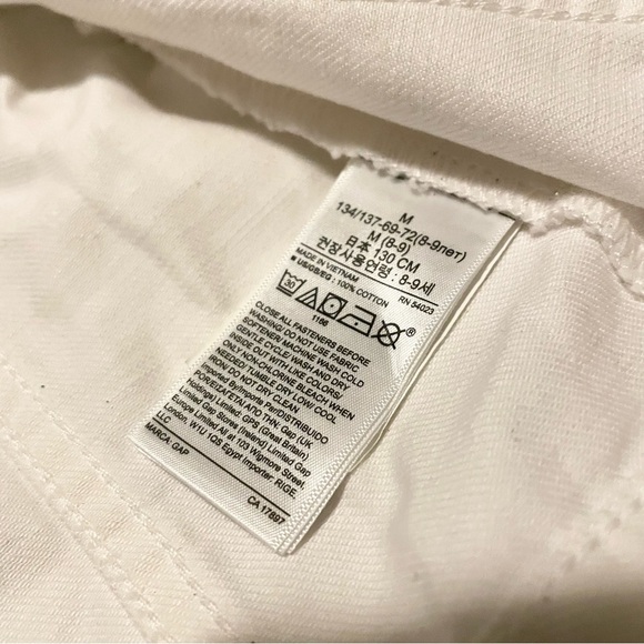 GAP Kids White Denim Jacket Size Medium - Picture 11 of 16